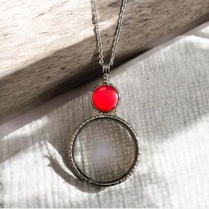 Magnifying Glass Pendant Lens Reader Necklace